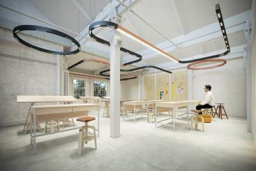 eradlinige Deckenleuchte für Büro und gewerblich genutzte Räume
